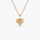 14k Bold Unique Diamond Heart Necklace Ferkos Fine Jewelry