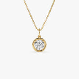 1 CTW 14k Round Shaped Lab Grown Diamond Pendant Necklace - Alira Ferkos Fine Jewelry