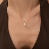 1 CTW 14k Oval Shaped Lab Grown Diamond Pendant Necklace - Bindi Ferkos Fine Jewelry