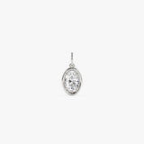 1 CTW 14k Oval Shaped Lab Grown Diamond Pendant Necklace - Bindi Ferkos Fine Jewelry