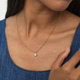 1 CTW 14K Lab Grown Bezel Set Round Diamond Charm - Yana Ferkos Fine Jewelry