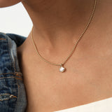 1 CTW 14K West to East Oval Shape Lab Grown Diamond Charm - Yana Ferkos Fine Jewelry