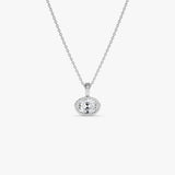 1 CTW 14K West to East Oval Shape Lab Grown Diamond Charm - Yana 14K White Gold Ferkos Fine Jewelry