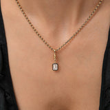 2 CTW 14K Vintage Inspired Emerald Cut Lab Grown Diamond Charm - Mabel Ferkos Fine Jewelry