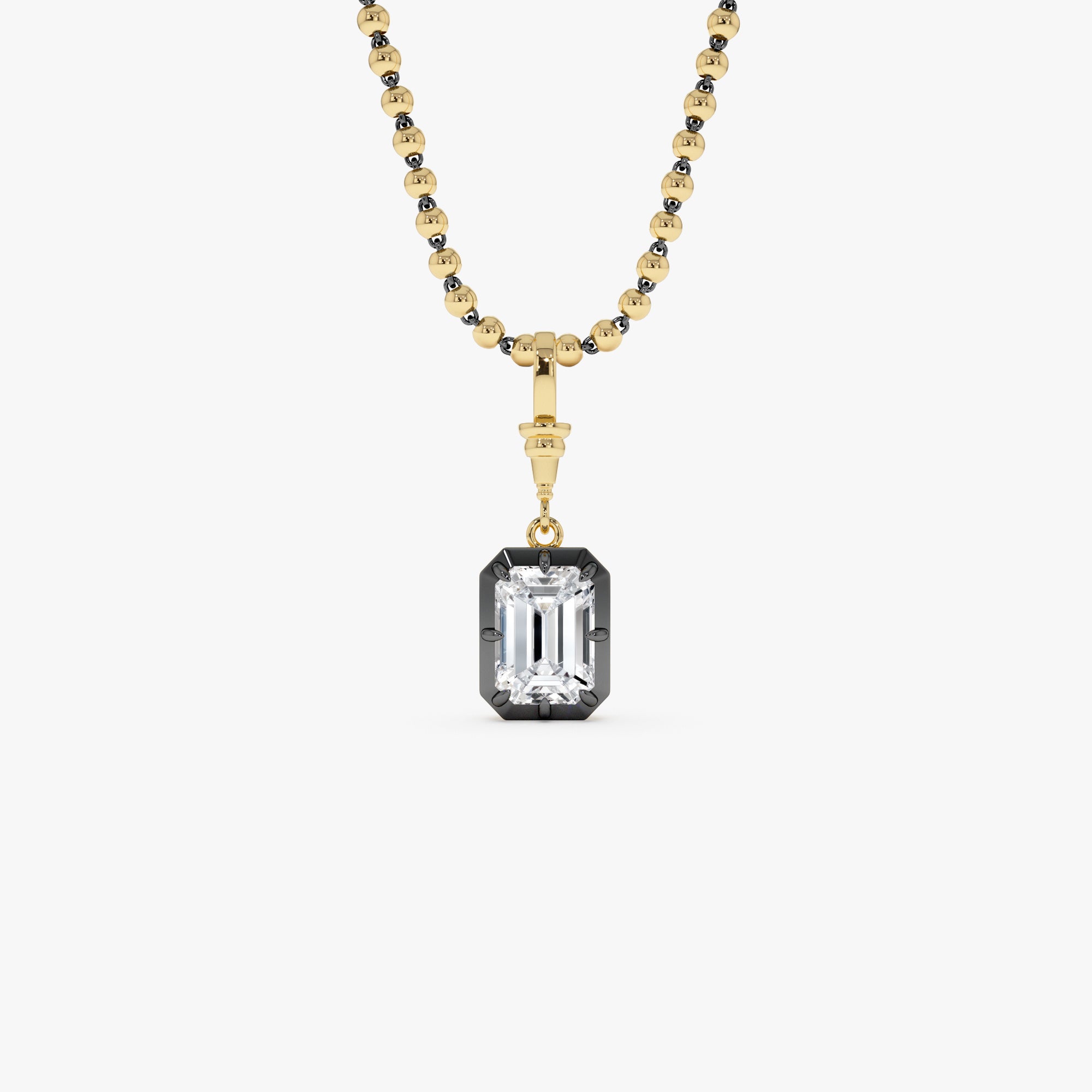 2 CTW 14K Vintage Inspired Emerald Cut Lab Grown Diamond Charm - Mabel 14K Gold Ferkos Fine Jewelry