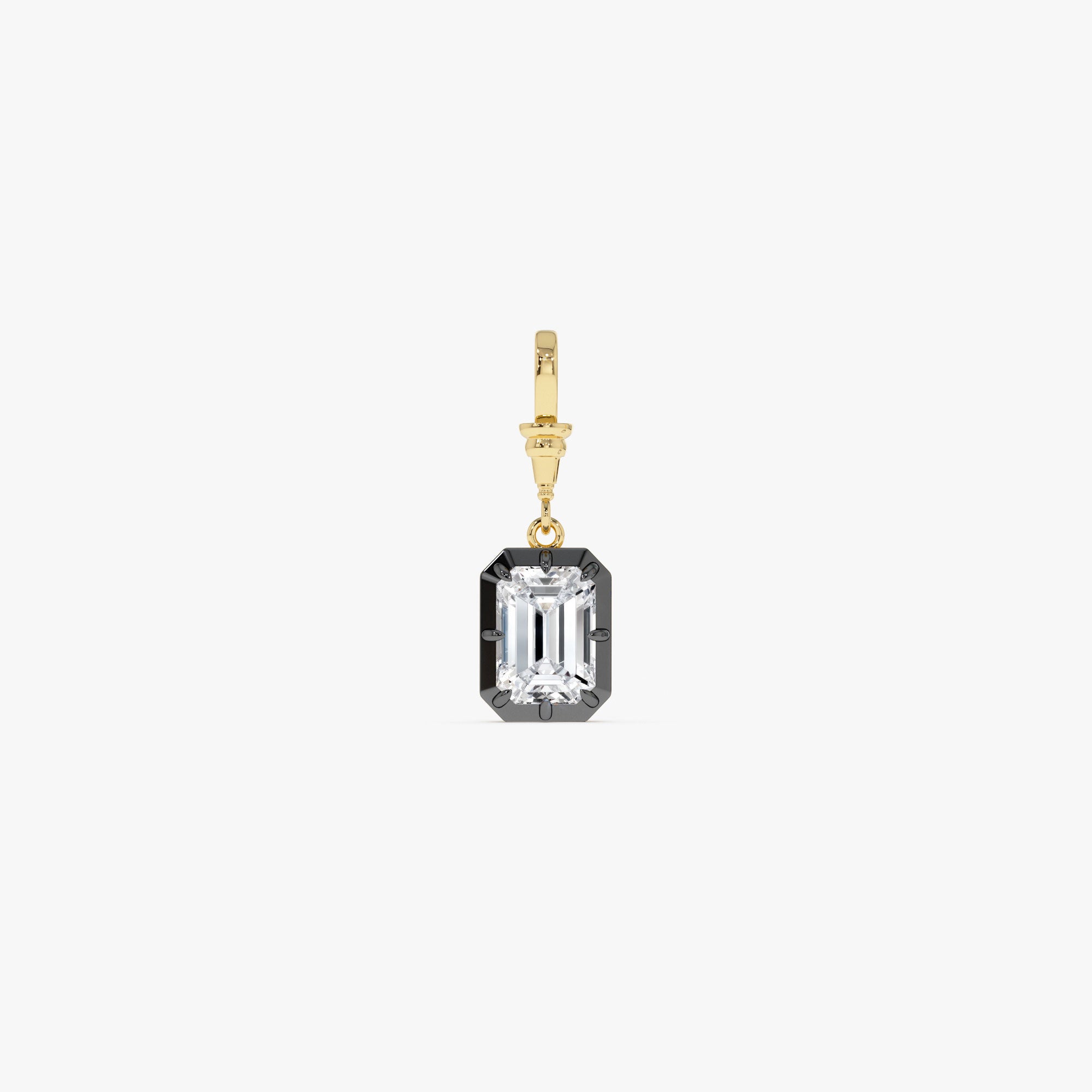 2 CTW 14K Vintage Inspired Emerald Cut Lab Grown Diamond Charm - Mabel Ferkos Fine Jewelry