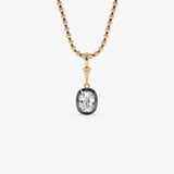 2 CTW 14K Vintage Inspired Elongated Cushion Cut Lab Grown Diamond Charm - Mabel 14K Rose Gold Ferkos Fine Jewelry