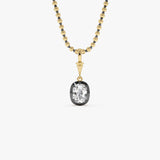 2 CTW 14K Vintage Inspired Elongated Cushion Cut Lab Grown Diamond Charm - Mabel 14K Gold Ferkos Fine Jewelry