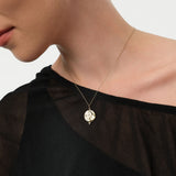 14k Celestial Moon Face Charm Natural Diamonds Ferkos Fine Jewelry