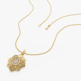 14k Celestial Diamond Sunburst Charm Ferkos Fine Jewelry