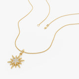 14k Twisted Gold Diamond Starburst Charm Ferkos Fine Jewelry