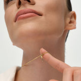 14k Martini Glass Charm Necklace with a Diamond Ferkos Fine Jewelry