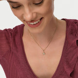 14k Starfish Charm Necklace with Diamonds Ferkos Fine Jewelry