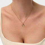 14k Elephant Charm Necklace with Natural Diamond Ferkos Fine Jewelry