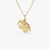 14k Elephant Charm Necklace with Natural Diamond 14K Gold Ferkos Fine Jewelry