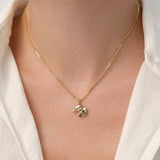 14k Lucky Elephant Charm Necklace with a Diamond Ferkos Fine Jewelry