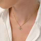 14k Lucky Elephant Charm Necklace with a Diamond Ferkos Fine Jewelry