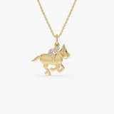 14k Diamond Horse Charm Necklace 14K Gold Ferkos Fine Jewelry