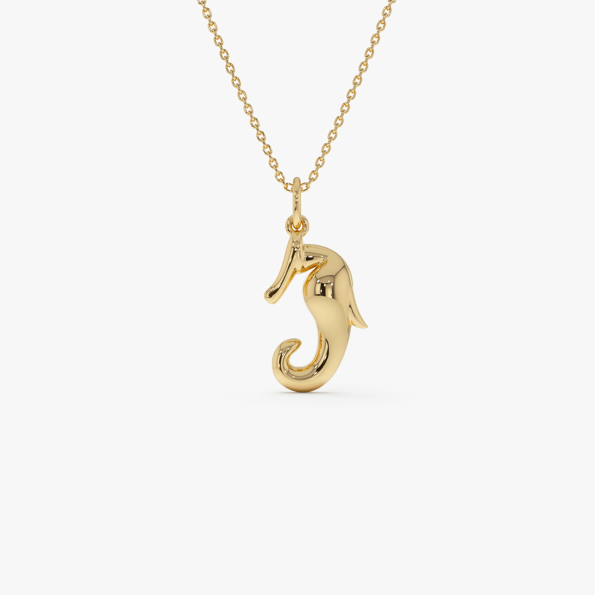 Seahorse Charm Necklace, 14K Gold – Ferkos Fine Jewelry