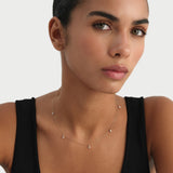14K Gold Pear Lab Grown Diamond Five Station Necklace - 0.48 ctw Ferkos Fine Jewelry