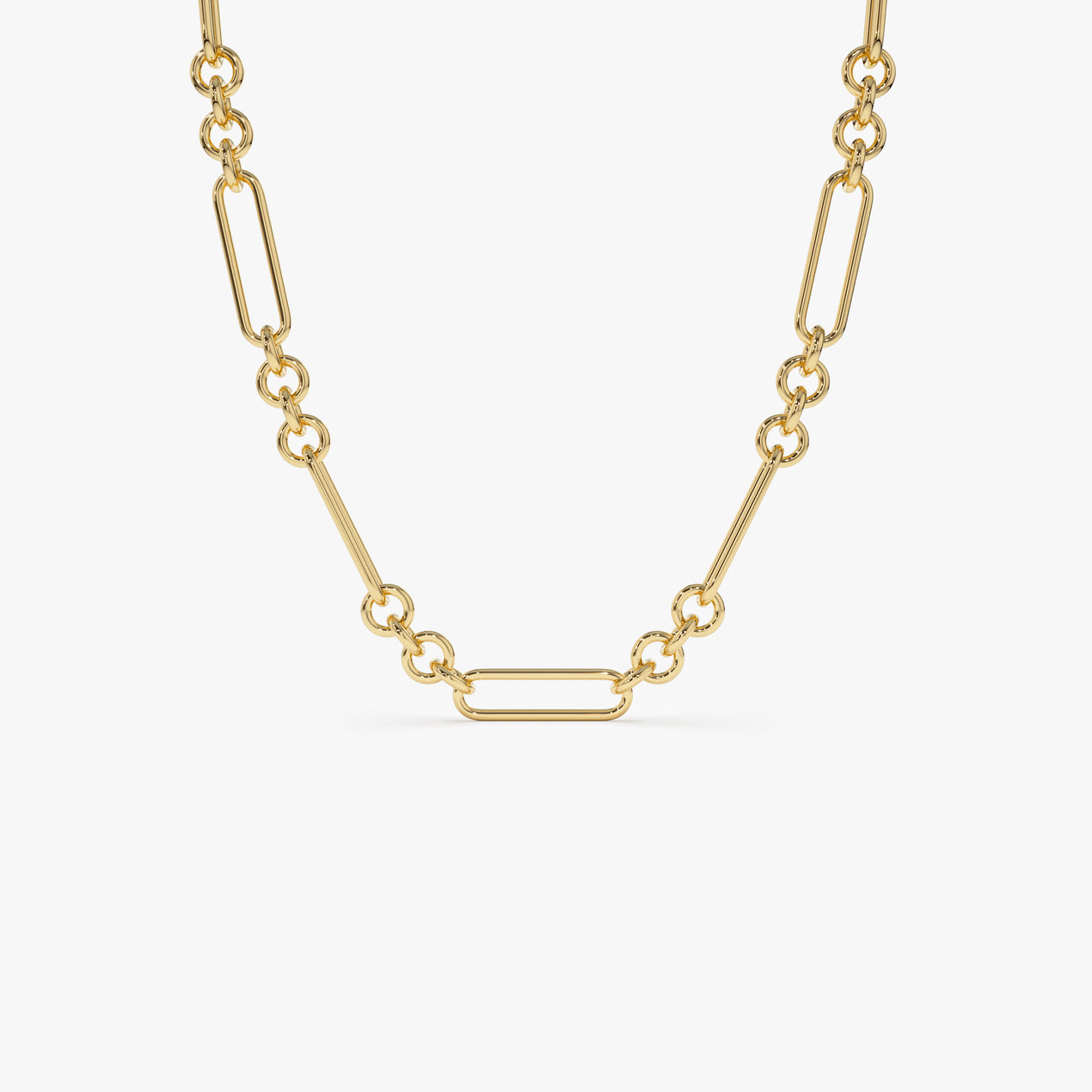 14k Mixed Link Paperclip Bolo Chain Necklace – Ferkos Fine Jewelry