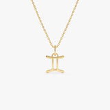 14K Gemini Zodiac Charm Necklace 14K Gold Ferkos Fine Jewelry