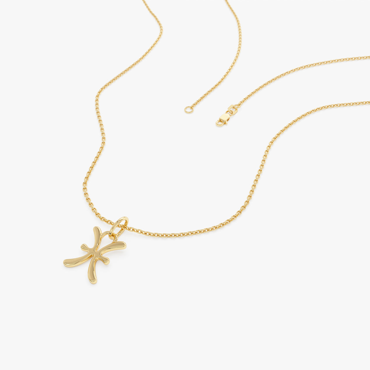 14K Pisces Zodiac Charm Necklace – Ferkos Fine Jewelry