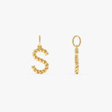 14K Rope Initial Pendant Necklace Ferkos Fine Jewelry