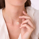 14K Triple Line Initial Necklace Ferkos Fine Jewelry