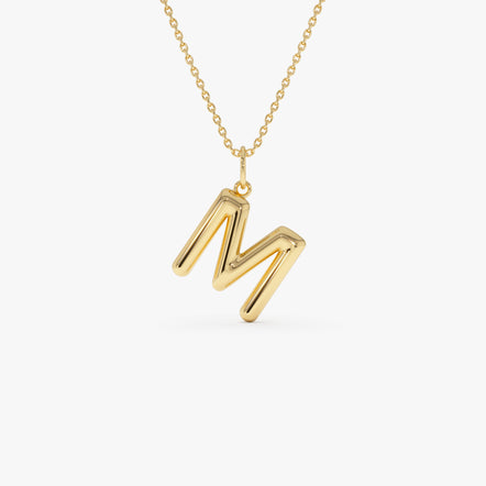 14K Gold Everyday Initial Charm Necklace 14K Gold Ferkos Fine Jewelry