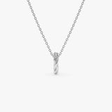 14K Gold Twisted Rondelle Charm – 2MM Ferkos Fine Jewelry