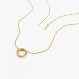 14K Gold Open Rondelle Charm – 2MM Ferkos Fine Jewelry