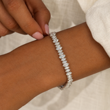 7.50 ctw 14K Gold Marquise Lab Grown Diamond Tennis Bracelet Ferko's Fine Jewelry