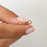 14k Rose Gold Diamond Cluster Ring