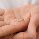14k Rose Gold Diamond Cluster Ring