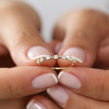 14K Rose Gold 7 Stone Round Diamond Wedding Ring
