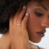 14K Marquise and Round Diamond Milgrain Bezel Setting Ring  Ferkos Fine Jewelry
