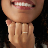 14K Gold 3 Stone Minimalist Diamond Ring  Ferkos Fine Jewelry