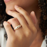 14k 6MM Dome Star Setting Diamond Ring  Ferkos Fine Jewelry