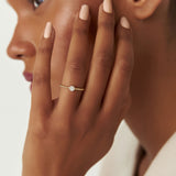 14K Gold Beaded Floral Diamond Ring  Ferkos Fine Jewelry