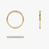 14k 0.30ctw 9 Stone Basket Setting Diamond Wedding Ring  Ferkos Fine Jewelry