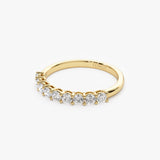 14k 0.55ctw 9 Stone Basket Setting Diamond Wedding Ring  Ferkos Fine Jewelry