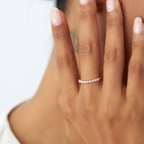 14k 0.30ctw 11 Stone Shared Prong Diamond Wedding Band  Ferkos Fine Jewelry