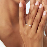14k 0.30ctw 11 Stone Shared Prong Diamond Wedding Band  Ferkos Fine Jewelry