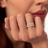 14k 0.40ctw 7 Stone Shared Prong Diamond Wedding Band  Ferkos Fine Jewelry