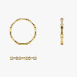 14k Pave Diamond Bamboo Ring  Ferkos Fine Jewelry