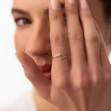 14k Petite Diamond Duo Ring  Ferkos Fine Jewelry