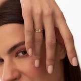14k Double Band Bezel Setting Diamond Solitaire Ring  Ferkos Fine Jewelry