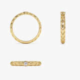14k Gold Unique Diamond Modern Ring  Ferkos Fine Jewelry
