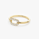 14k Single Link Diamond Ring  Ferkos Fine Jewelry